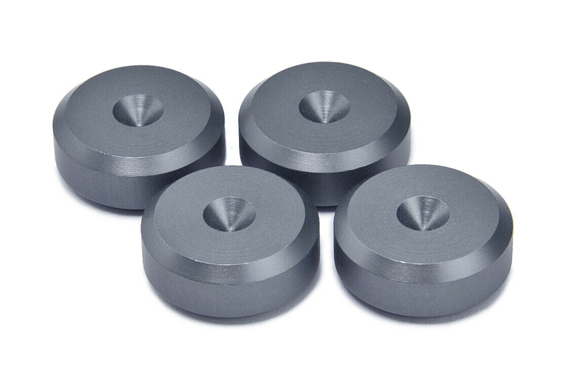 Gun Metal Grey - Speaker Pads 20mm dia Chamfered - Set of 4